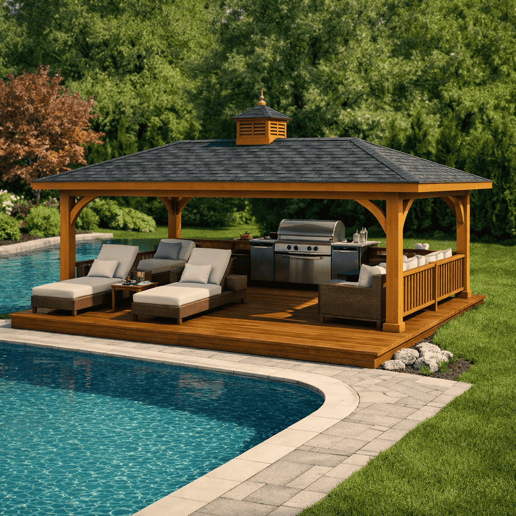 Custom gazebo design render — Niagara outdoor project